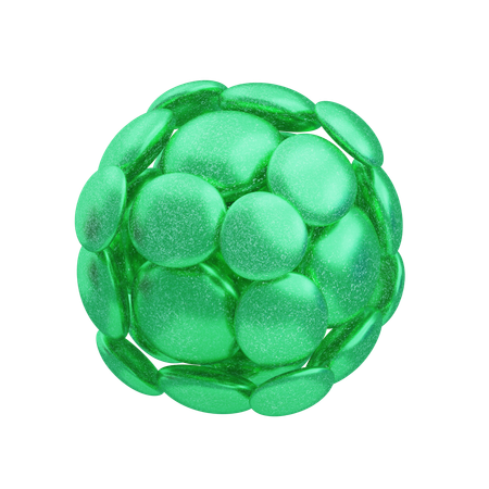 Glitter Abstract Green Textured Cube  3D Icon