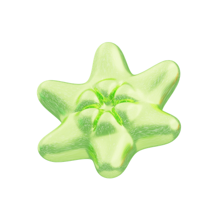 Glitter Abstract Lime Cross Structure  3D Icon