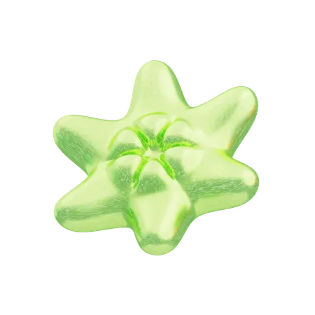 Glitter Abstract Lime Cross Structure  3D Icon