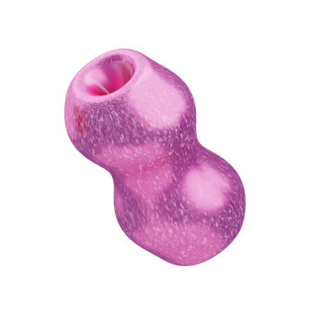 Glitter Abstract Pink Floral Cube  3D Icon