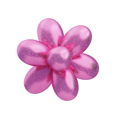 Glitter Abstract Pink Glossy Cluster  3D Icon