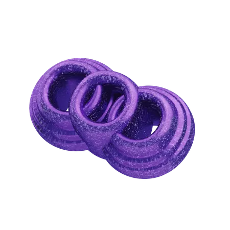 Glitter Abstract Purple Cube With Spheres  3D Icon