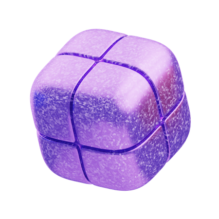 Glitter Abstract Purple Spherical Hub  3D Icon