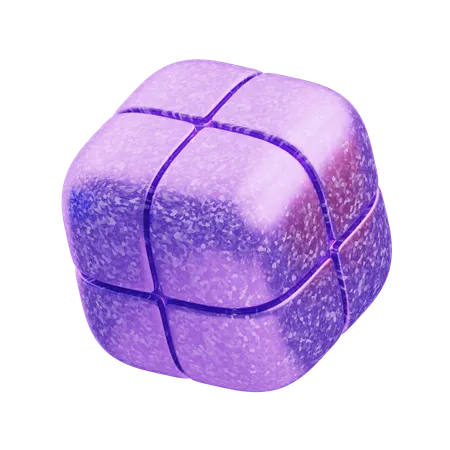 Glitter Abstract Purple Spherical Hub  3D Icon