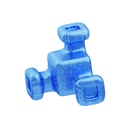 Glitter Abstract Textured Blue Barrel  3D Icon