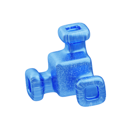 Glitter Abstract Textured Blue Barrel  3D Icon