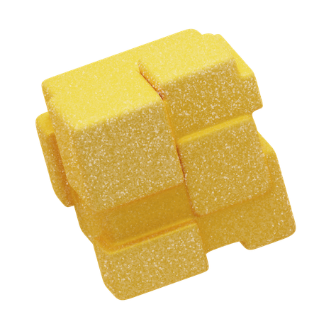 Glitter Abstract Yellow Brick Cluster  3D Icon