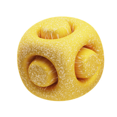 Glitter Abstract Yellow Orbital Structure  3D Icon