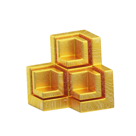 Glitter Abstract Yellow Textured Orb  3D Icon