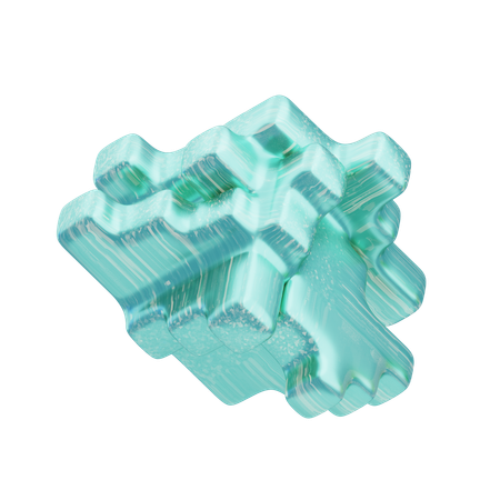 Glitzern abstrakt blau geometrisch Kern  3D Icon