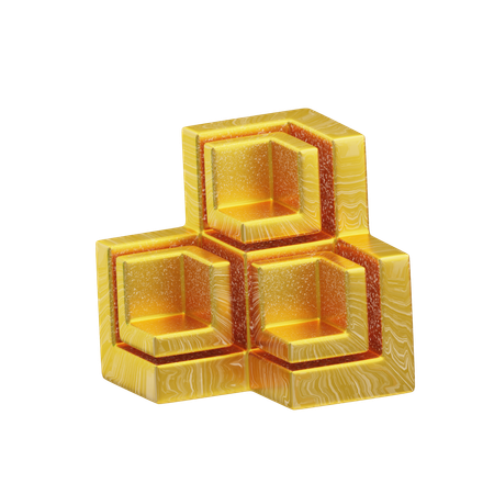 Glitzer abstrakt gelb strukturierte Kugel  3D Icon