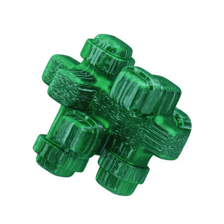 Glitzer abstrakt grün strukturierte Kugel  3D Icon
