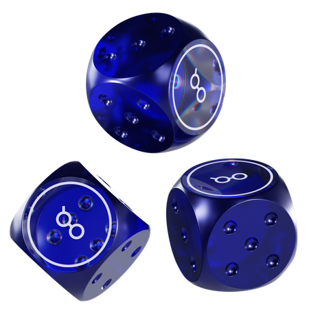 Glm Glass Dice Crypto  3D Icon