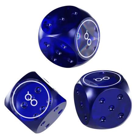 Glm Glass Dice Crypto  3D Icon