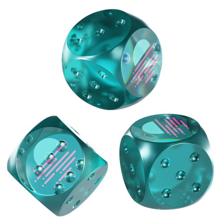 Glmr Glass Dice Crypto  3D Icon