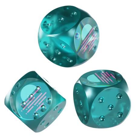 Glmr Glass Dice Crypto  3D Icon