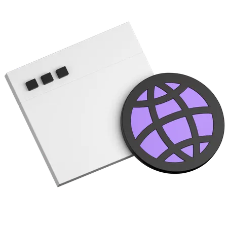Global  3D Icon