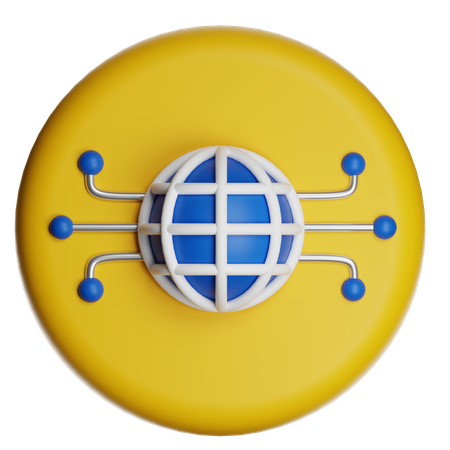 Global  3D Icon