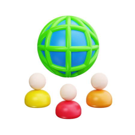 Global  3D Icon