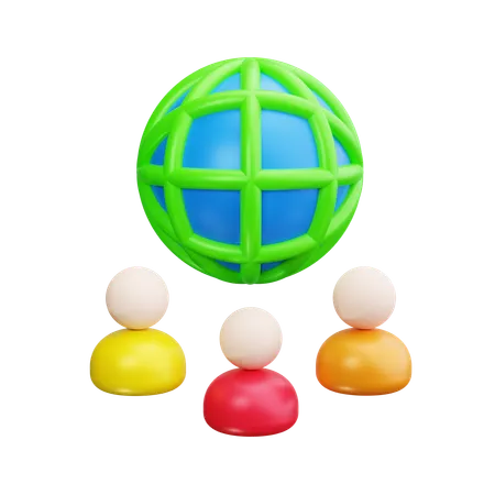 Global  3D Icon