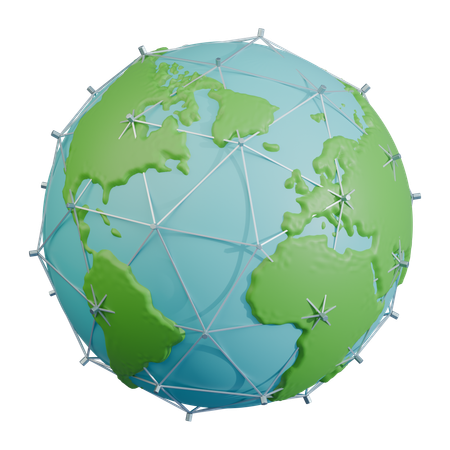 Global  3D Icon