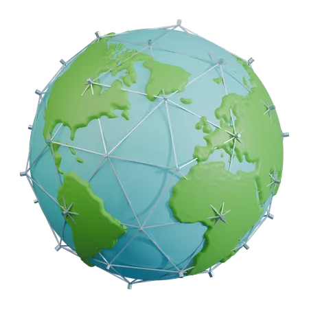 Global  3D Icon