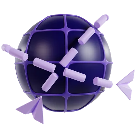 Global  3D Icon