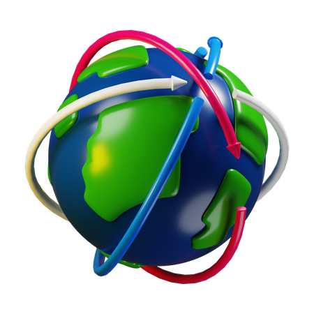Global  3D Icon