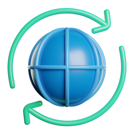 Global  3D Icon