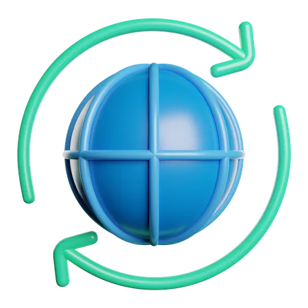 Global  3D Icon