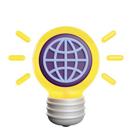 Global  3D Icon