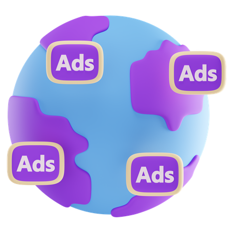 Global Advertising  3D Icon