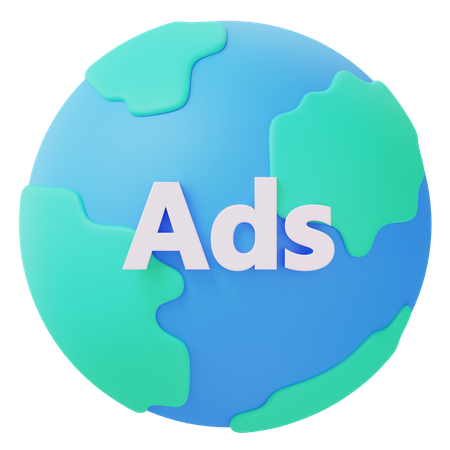 Global Advertising  3D Icon