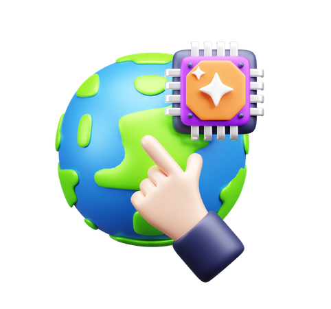 Global Ai  3D Icon