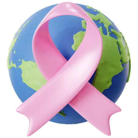 Global awareness regarding cancer  3D Icon