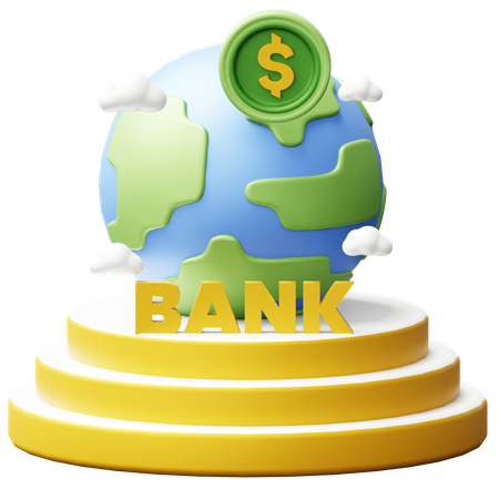 Global Bank  3D Icon