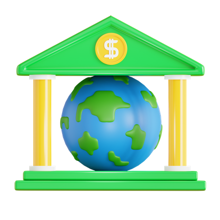 글로벌 은행  3D Icon