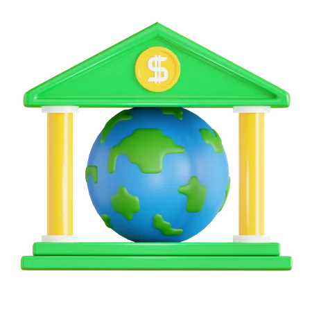 글로벌 은행  3D Icon