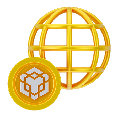 Globales Binance  3D Icon