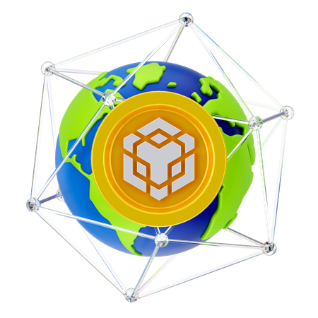 Globales Binance  3D Icon