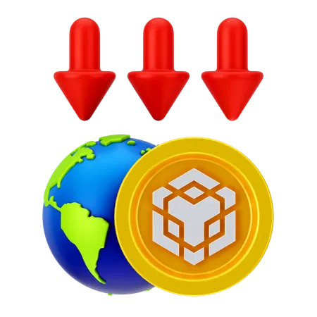 Global Binance Loss  3D Icon