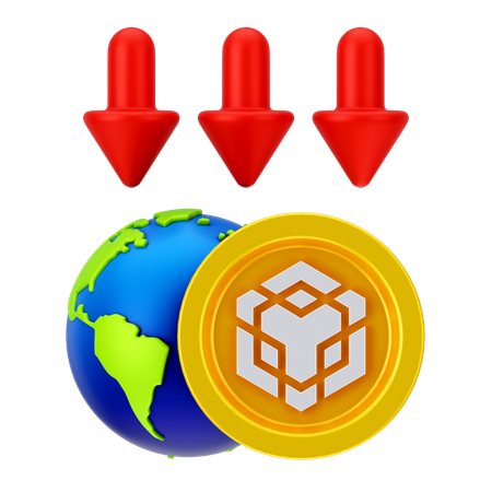 Globaler Binance-Verlust  3D Icon