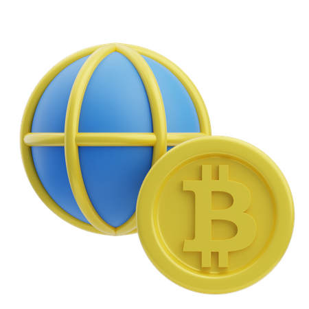 Global Blockchain  3D Icon