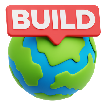 Global Build  3D Icon