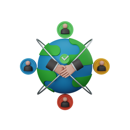 Global Business Deal  3D Icon