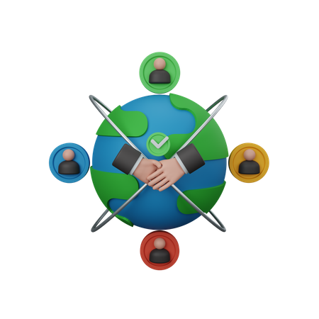 Global Business Deal 3D Icon