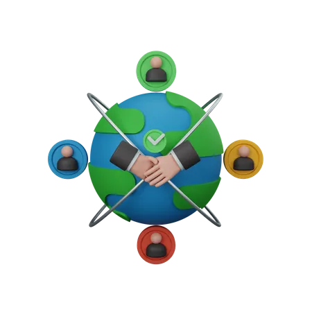 Global Business Deal  3D Icon