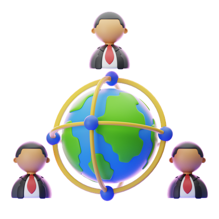 GLOBAL BUSINESS NETWORK  3D Icon