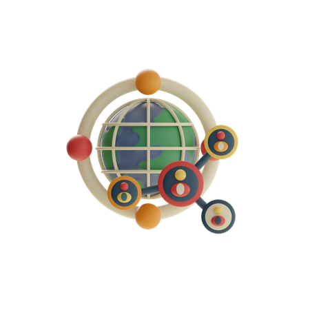 Global Business Network  3D Icon