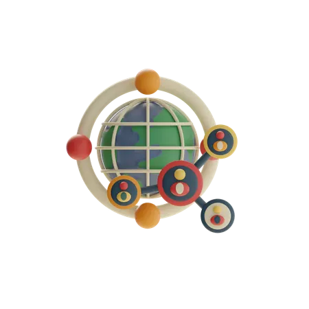 Global Business Network  3D Icon